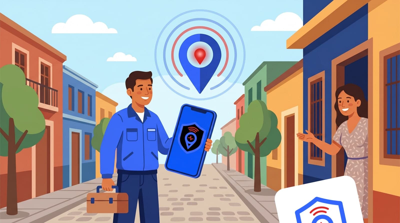 Proveedor de Ciudadano Alerta llegando a atender un servicio